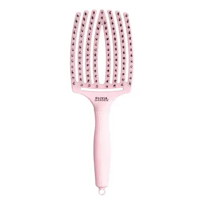 Olivia Garden FingerBrush Pastel Pink - kartáče na foukání/rozčesávání vlasů v pastelově růžové 