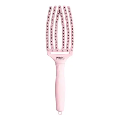 Olivia Garden FingerBrush Pastel Pink - kartáče na foukání/rozčesávání vlasů v pastelově růžové 