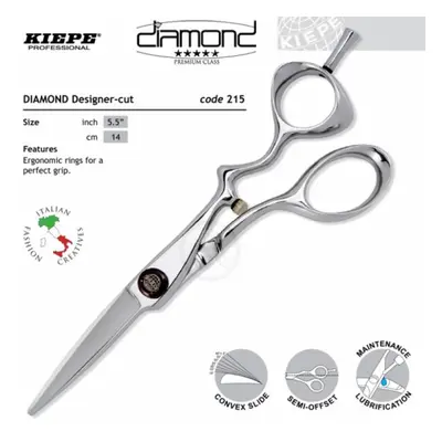 Kiepe THREE STARS Diamond Series 215 Designer - profesionální kadeřnické nůžky 215 / 5,5 "Design