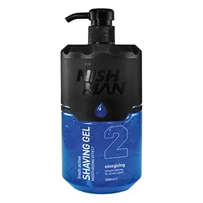 Nishman Shaving Gel - modrý gel na holení, 02 Energizing - 1000 ml