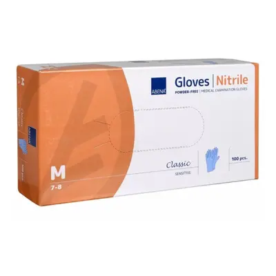 Nitrile Gloves Powderfree - černé bezpúdrové nitrilové rukavice, 100 ks (zn. ABENA) M - medium (