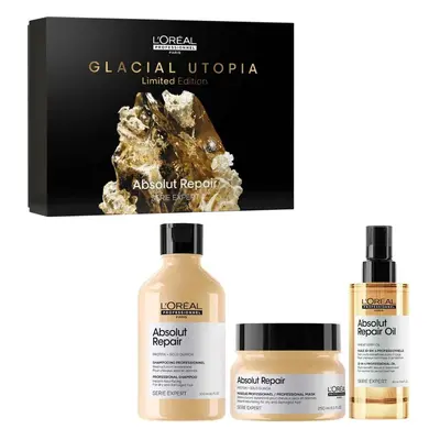 L&#039;Oréal Professionnel Absolut Repair Trio - šampon, 300 ml a maska, 250 ml, olej, 90 ml pro