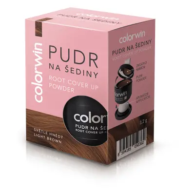 Colorwin Root Cover Up Powder - pudr na šedivé vlasy a odrosty, 3,2g Light Brown - světle hnědý