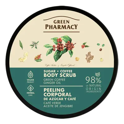 Green Pharmacy Sugar Body Scrub - cukrový tělový peeling, 200 ml Green Coffee ● Ginger Oil - zel