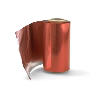 BraveHead Aluminium Foil - kadeřnický alobal na melír 8883 - RED - červený alobal, 125 m, 15 mik