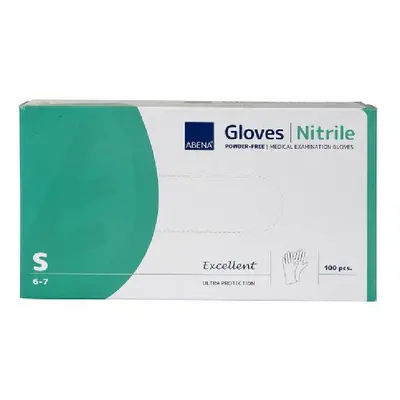 Nitrile Gloves Powderfree - černé bezpúdrové nitrilové rukavice, 100 ks (zn. ABENA) S - small (s