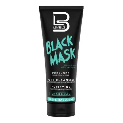 L3VEL3 Peel Off Mask - slupovací čistící obličejová maska, 250 ml CHARCOAL - černá