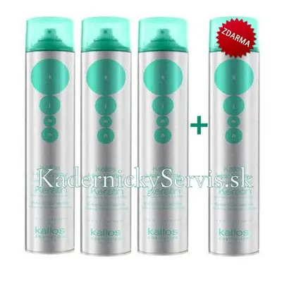 AKCE: 3+1 Kallos KJMN Keratin Hair Spray extra strong hold, 750 ml