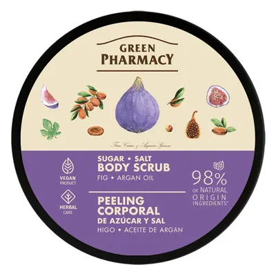 Green Pharmacy Sugar Body Scrub - cukrový tělový peeling, 200 ml Fig ● Argan oil - fíka a argano