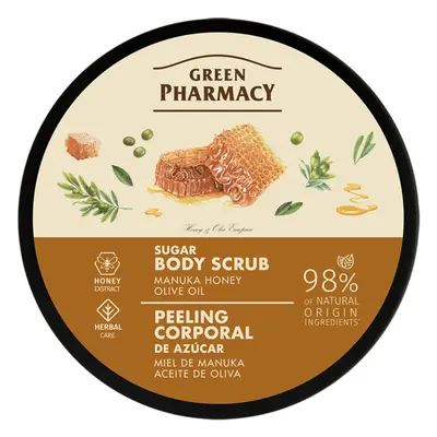 Green Pharmacy Sugar Body Scrub - cukrový tělový peeling, 200 ml Manuka Honey ● Olive Oil - med