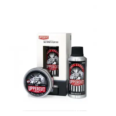 SADA: Uppercut Deluxe Clay - matná hlína, 70g a Salt Spray - slaný sprej, 150 ml