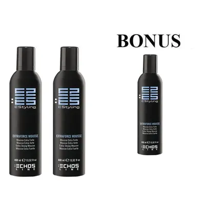 AKCE: 2 + 1 Echosline EXTRA force mousse - pěnové tužidlo s extra silnou fixací, 400 ml