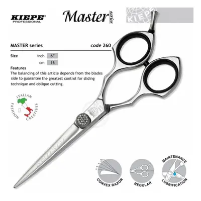 Kiepe FOUR STARS Master 260 Swarowski design - kadeřnické nůžky na klouzavé střihy 260/6 "Swarow