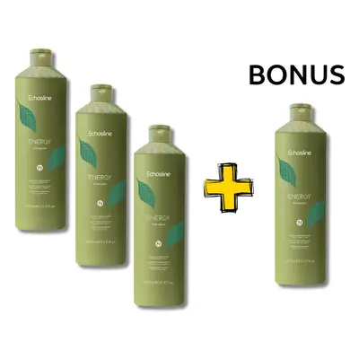 AKCE: 3+1 Echosline Energy Shampoo - posilující šampon proti padání vlasů, 1000 ml