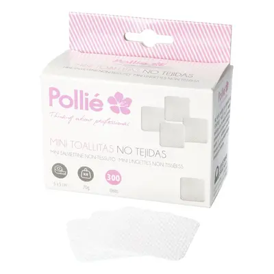 Pollie 07906 Non-Woven Mini-Wipes - mini netkané polštářky, 300 ks - 5x5 cm