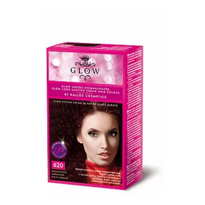 Kallos GLOW - barva pro domácí použití Kallos GLOW krém. barva lilkově červená č.620 40ml