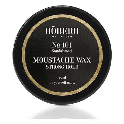 Noberu of Sweden No 101 Sandalwood Moustache Wax Strong Hold - silně fixační vosk na vousy, 25 m