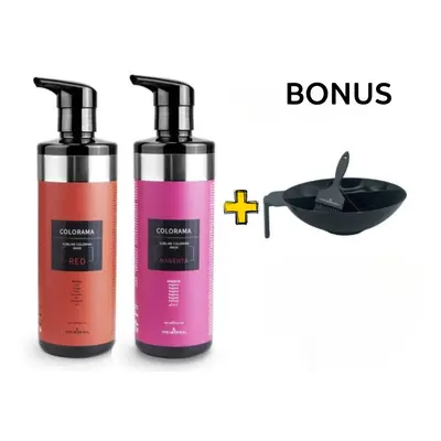 AKCE: 2x Kleral Colorama Sublime Color Mask - barevné masky na vlasy, 500 ml + Kleral Miska + št