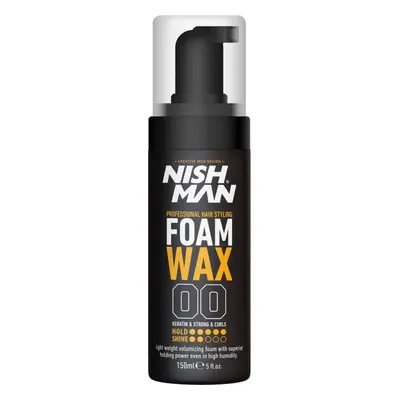 Nishman Foam Wax 00 - objemová pěna pro vlnité vlasy, 150 ml