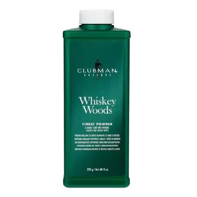 Clubman Finest Powder White - pudr, bílá barva Whiskey Woods 7827 - 255 g (kouřová vůně s whisky