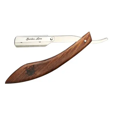 ​Barber Line Shaving Razor Wooden Handle 04930 - břitva na vyměnitelné žiletky, poloviční čepel