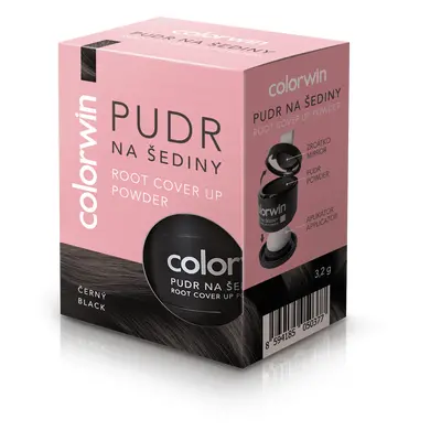 Colorwin Root Cover Up Powder - pudr na šedivé vlasy a odrosty, 3,2g Black - černý