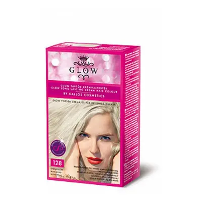 Kallos GLOW - barva pro domácí použití Kallos GLOW krém. barva perleťová blond č.128 40ml