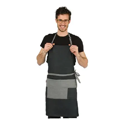 Lacla Gown Mod. 31603125 Black-Grey Apron - černo-šedá barber zástěra