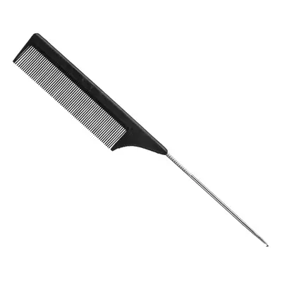 Eurostil Tail Comb Metallic W / Hook 00473 - tupírovací hřeben s háčkem