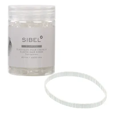 Sibel Hair Elastics - afro gumičky, 500 ks ø45 mm CLARICE - transparentní