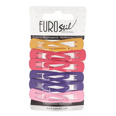 Eurostil 07455 Hair Clips Summer Colours - sponky "pukačky" barevné, 12ks