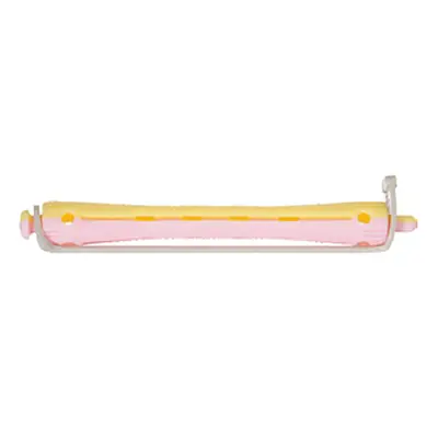 Plastové natáčky na trvalou s patentovou gumičkou 8052 - pink/yellow -8 mm