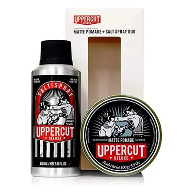 SADA: Uppercut Deluxe Matte Pomade - matná hlína, 100 g a Salt Spray - slaný sprej, 150 ml