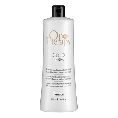 Fanola Oro Therapy GOLD PERM - multifunkční emulze na trvalou pro všechny typy vlasů, 500 ml