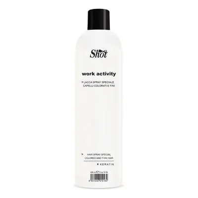 Shot Work Activity Special Hair Spray for Thin Hair + Keratin - lak na vlasy na barvené vlasy s 