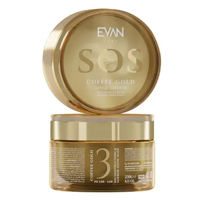 Evan Coffee Gold Home Care Gold Touch SOS Mask - intenzivní výživná maska ​​na vlasy 230 ml - pl