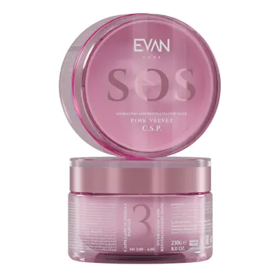 Evan C.S.P. Pink Velvet SOS Mask - intenzivní rekonstrukční maska ​​na vlasy, 230 ml - plná veli