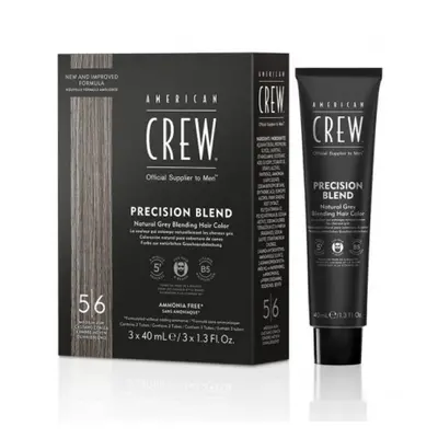 American Crew Precision Blend - bezamoniakové pánské barvy na vlasy a bradu, 3x40 ml POŠKOZENÁ K