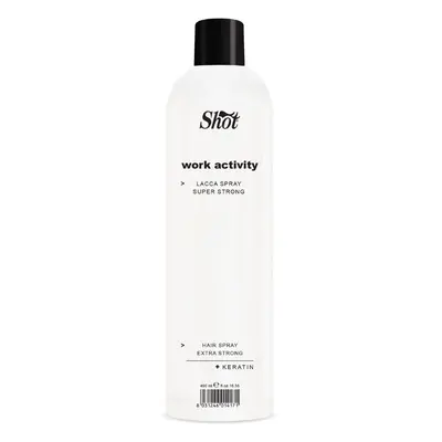 Shot Work Activity Hair Spray EXTRA STRONG + KERATIN - extra silný fixační sprej s keratinem, 49