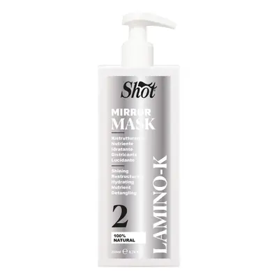 Shot Lamino K Mirror Mask 2 - maska ​​na vlasy s vysokým leskem, 200 ml