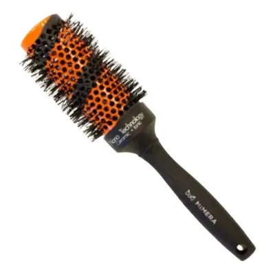 Mimera Round Brush Black-Orange Spiral - keramický kartáč na foukání vlasů 43 mm (AME3910343)