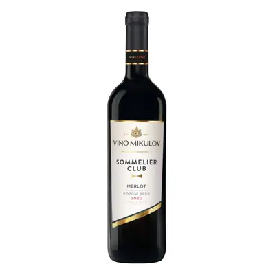 Víno Mikulov Sommelier Club Merlot 2020 pozdní sběr