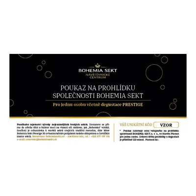 Prohlídka společnosti Bohemia Sekt s degustací PRESTIGE - tištěná poukázka