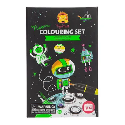 Tiger Tribe Neon Colouring Set - Outer Space