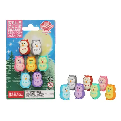 Iwako Gumy set - Lucky Owl (7 ks)