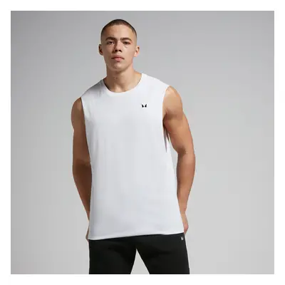 MP Pánský Rest Day Drop Armhole Top Bez Rukávů – Bílý - XXS