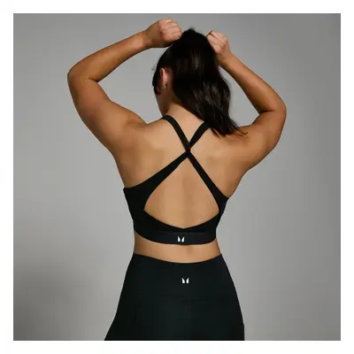 MP Dámská Power Cross Back Sportovní Podprsenka – Černá - XS