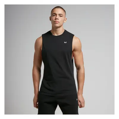 MP Pánský Rest Day Drop Armhole Top Bez Rukávů – Černý - XXS