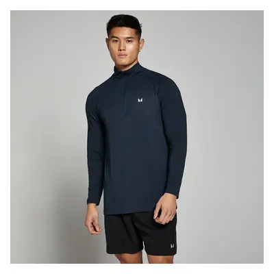 MP Pánský Performance 1/4 Zip – Námořnický Modrý Melír - S