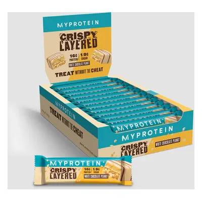 Tyčinka Crispy Layered Bar - 12 x 58g - White Chocolate Peanut